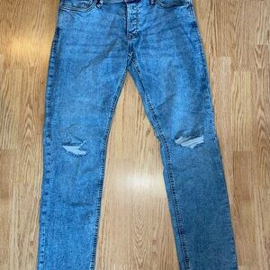 Jack & Jones Men's Light Blue Slim/Glenn Super Stretch Jeans